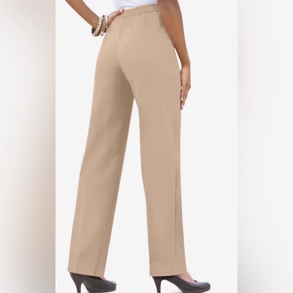 Elegant Tan Women's trousers la suit size 18, beige color fully‎ lined
